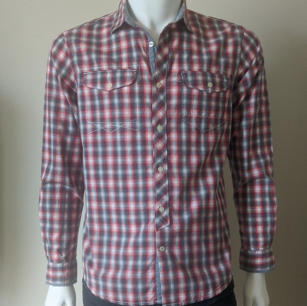 ASTRONOMY Plaid Button Down NWT!!